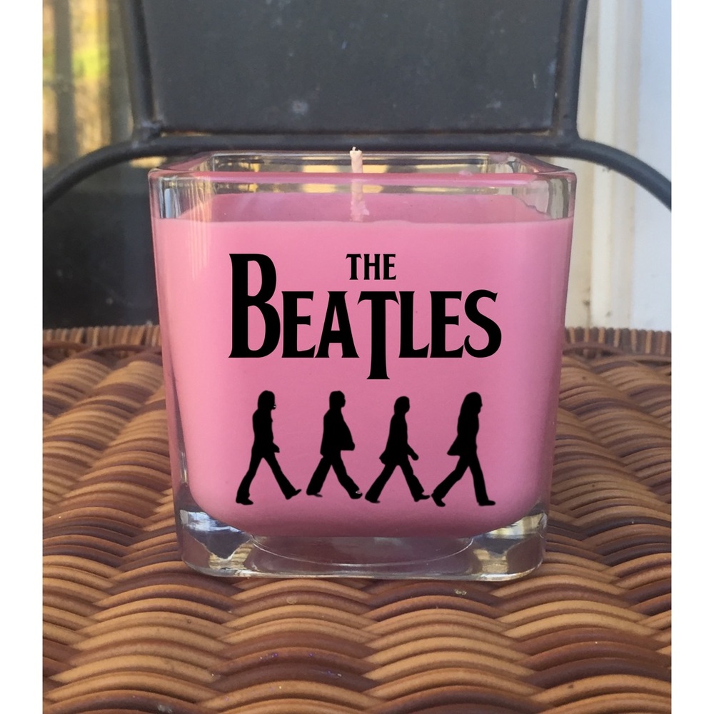 Beatles Pink Abbey Road Candle